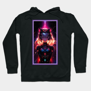 Anime Cute Cat Girl | Quality Anime Girl Artwork | Sci-Fi Manga Girl Anime Art Hoodie